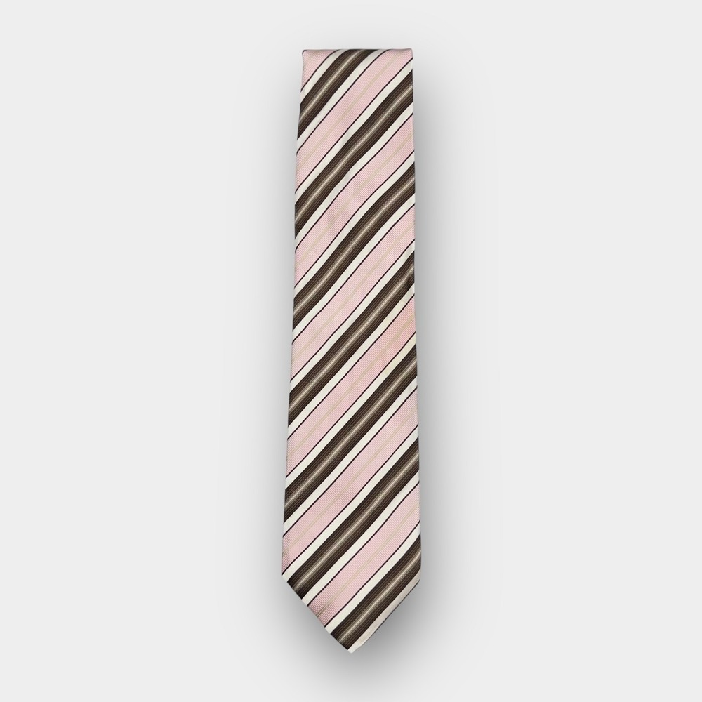 Serica 100% Silk Tie Made in Italy Striped 60in Long 3.5in Wide
